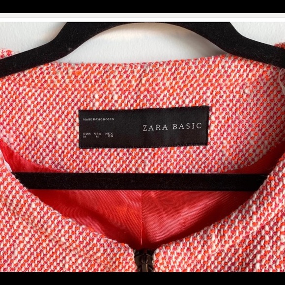 Beautiful pink Zara tweed jacket excellent condition - Picture 2 of 4